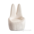 Hidup Room Chairs White Velvet Fabric Leisure Chair